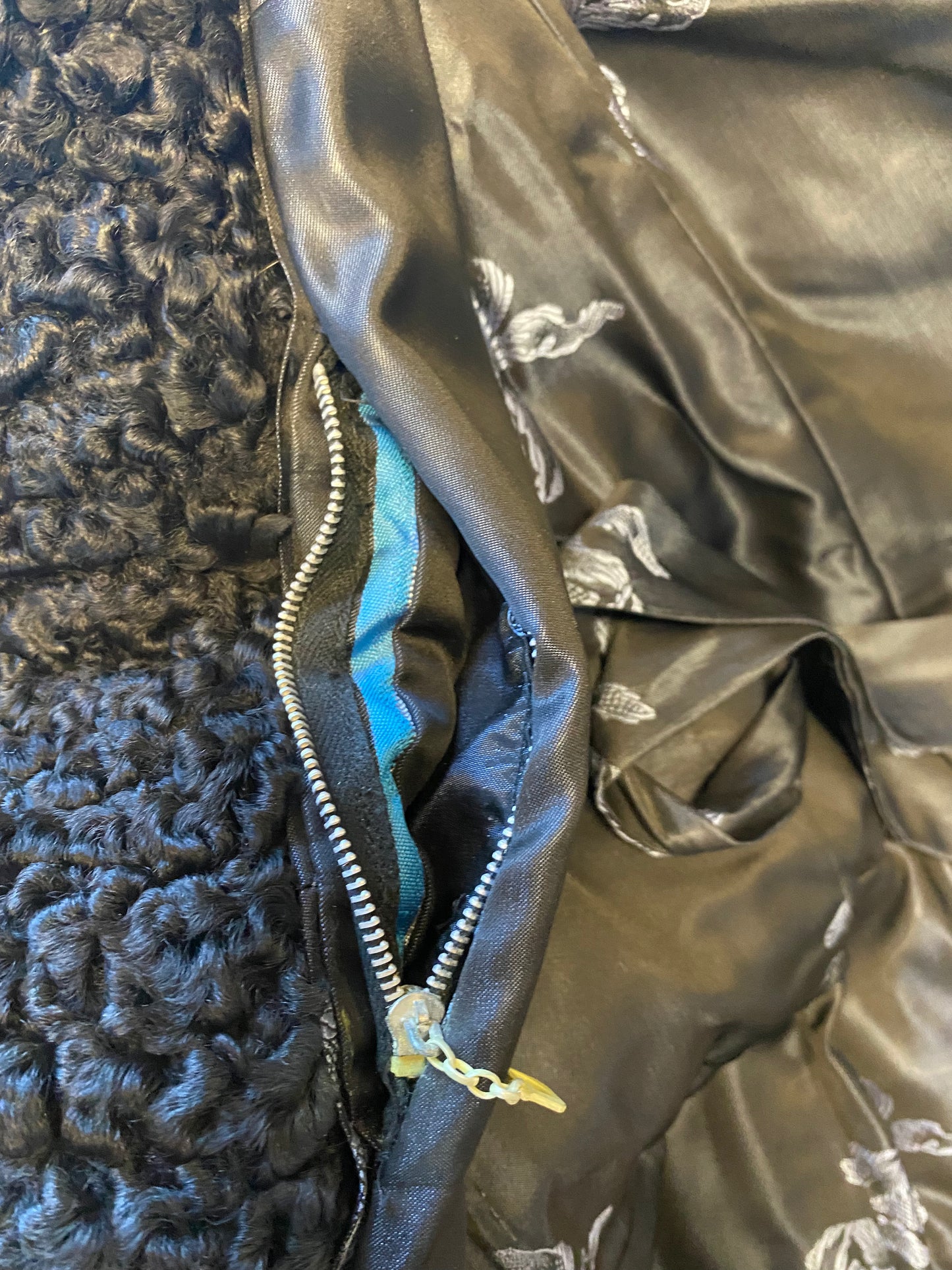 Manteau Astrakan et vison