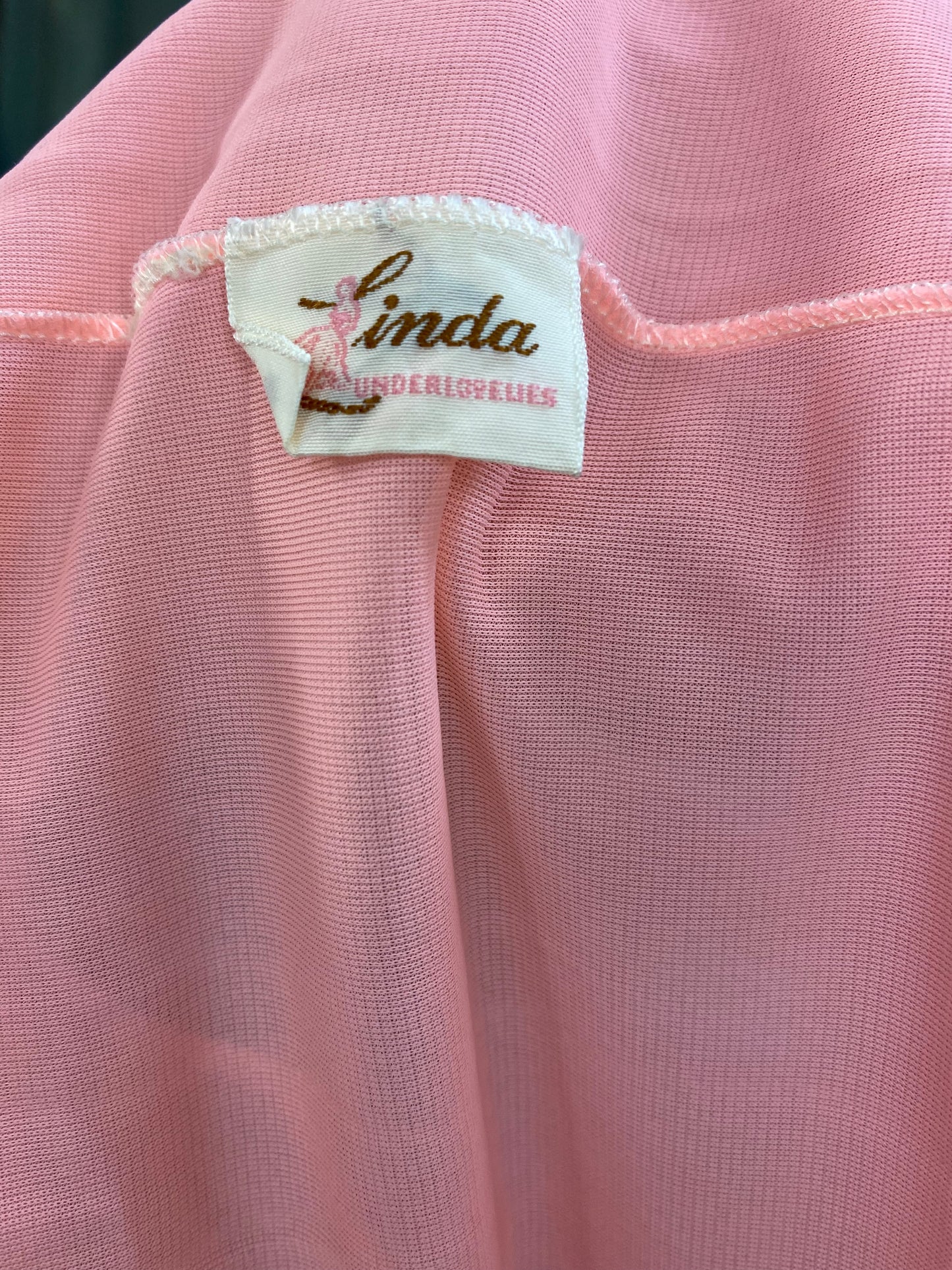 Ensemble déshabillé 1950 couleur corail