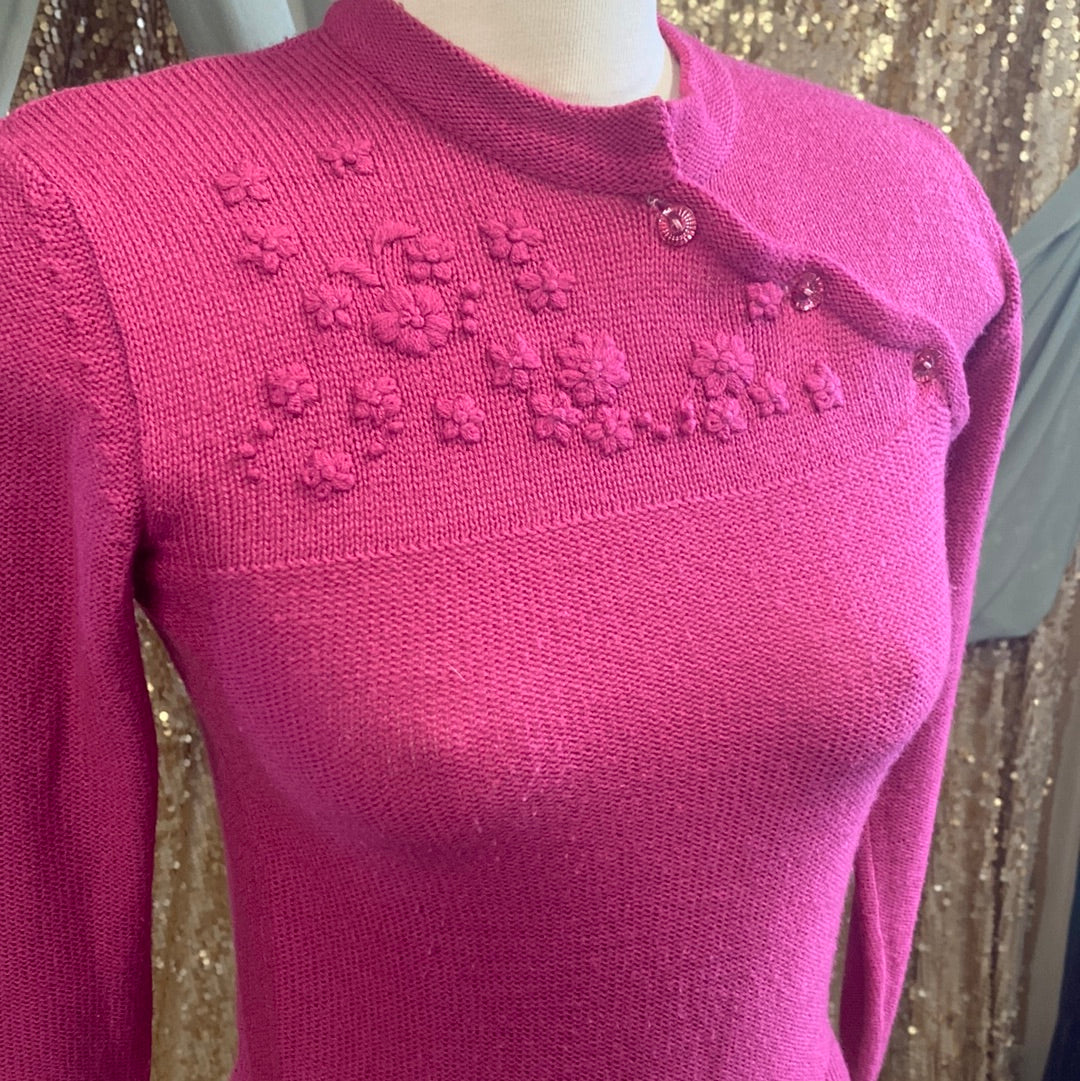 Gilet rose Boutique 4 boutons sur le côté