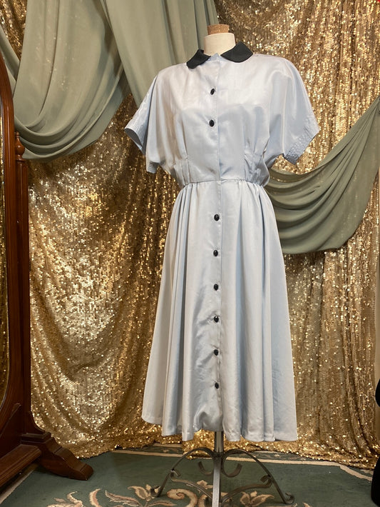 Robe bleu perle 1940/1950