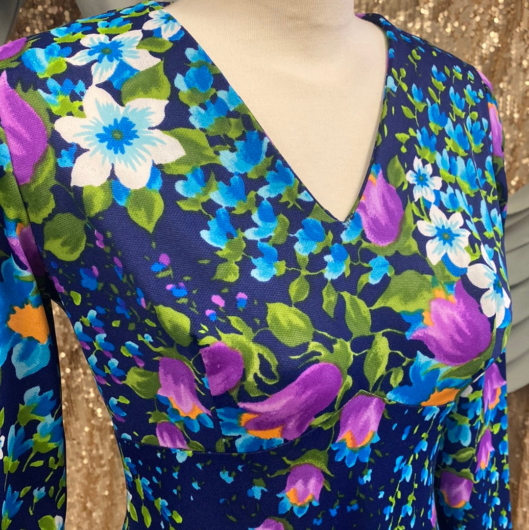 Robe florale 1960 de couturière